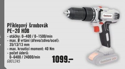 Příklepový šroubovák PE-20 HDB