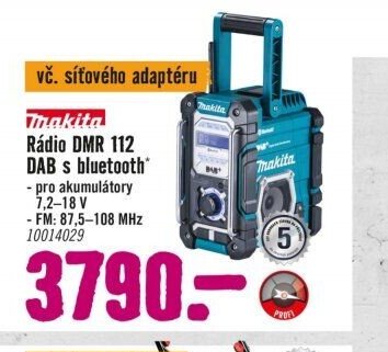 Makita Rádio DMR 112 DAB s bluetooth