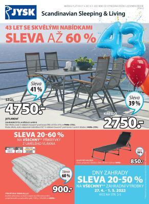 akční leták Jysk 27.4.2022-10.5.2022