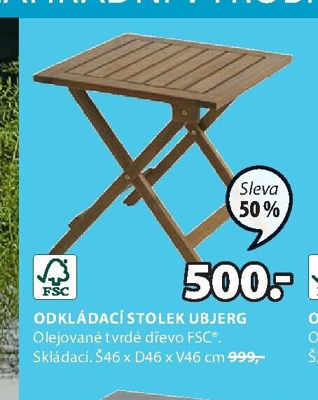 ODKLÁDACÍ STOLEK UBJERG