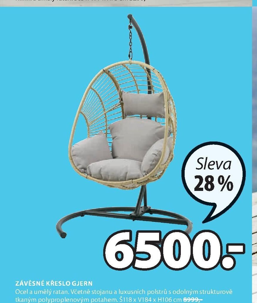 ZÁVĚSNÉ KŘESLO GJERN