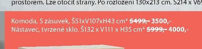 Komoda MARKSKEL (5 zásuvek)