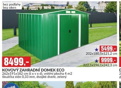 KOVOVÝ ZAHRADNÍ DOMEK ECO