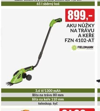 Aku nůžky na trávu a keře Fieldmann FZN 4102-AT