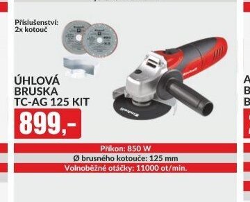 ÚHLOVÁ BRUSKA TC-AG 125 KIT