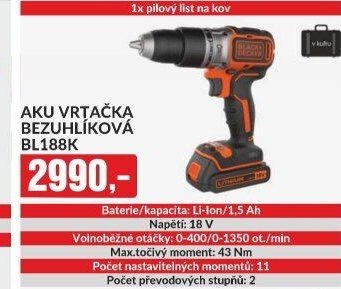AKU VRTAČKA BEZUHLÍKOVÁ BL188K