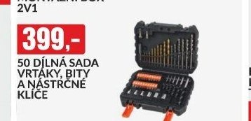50 dílná sada vrtáky, bity a nástrčné klíče