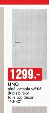 UNO plné, catania světlá dub sibiřský fólie top decor 