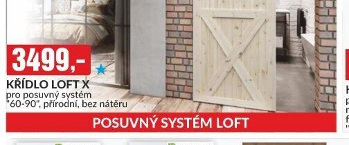 KŘÍDLO LOFT X pro posuvný systém 