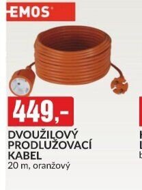 DVOUŽILOVÝ PRODLUŽOVACÍ KABEL 20 m