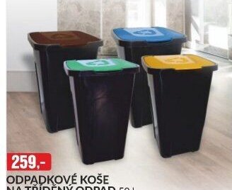 ODPADKOVÉ KOŠE NA TŘÍDĚNÝ ODPAD 50 l