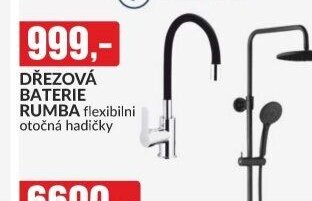 DŘEZOVÁ BATERIE RUMBA flexibilní otočná hadičky