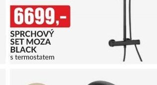 SPRCHOVÝ SET MOZA BLACK s termostatem