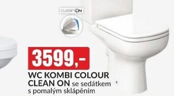WC KOMBI COLOUR CLEAN ON se sedátkem s pomalým sklápěním