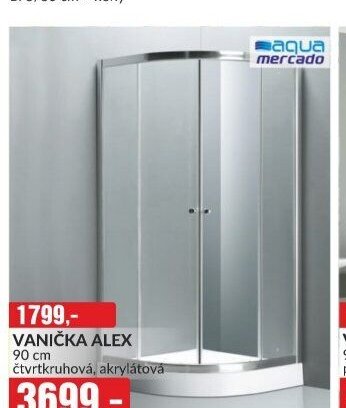 VANIČKA ALEX 90 cm čtvrtkruhová, akrylátová