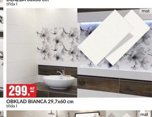 OBKLAD BIANCA 29,7x60 cm