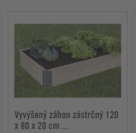 Vyvýšený záhon zástrčný 120 x 80 x 20 cm
