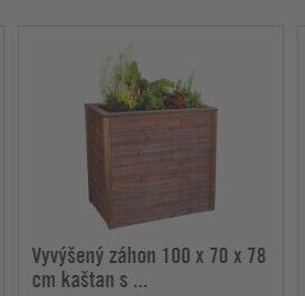 Vyvýšený záhon 100 x 70 x 78 cm kaštan