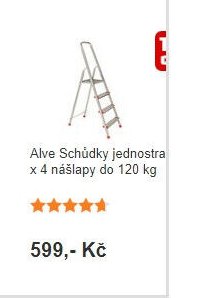 Alve Schůdky jednostranné x 4 nášlapy do 120 kg