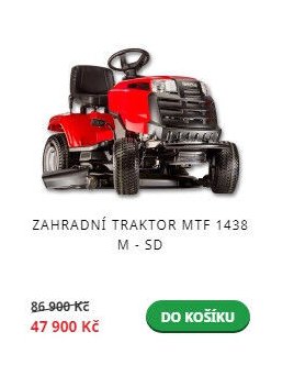 Zahradní traktor MTF 1438 M - SD