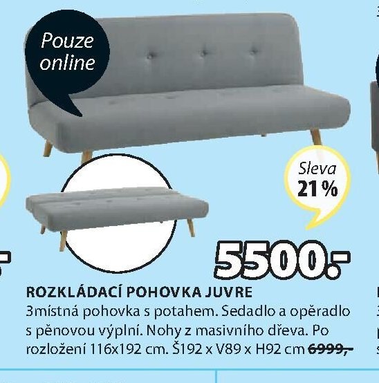 Rozkládací pohovka Juvre