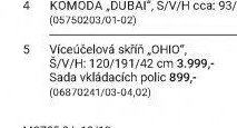 Víceúčelová skříň Ohio