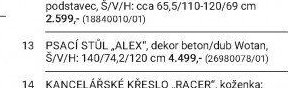 Psací stůl Alex