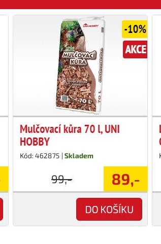 Mulčovací kůra 70 l, UNI HOBBY