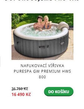 Nafukovací vířivka Purespa GW Premium HWS 800