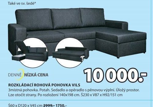 ROZKLÁDACÍ ROHOVÁ POHOVKA VILS
