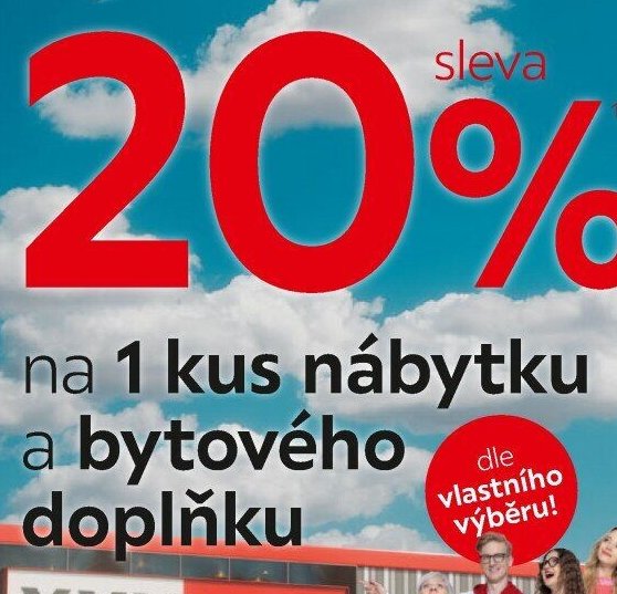 Sleva na 1 kus nábytku a bytového doplňku