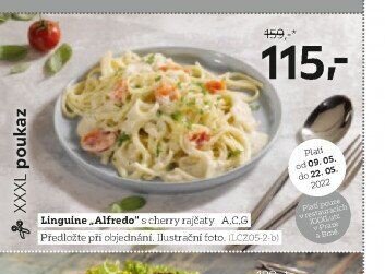 Linguine „Alfredo“ s cherry rajčaty