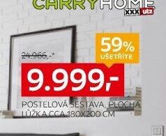 Postelová sestava, plocha lůžka cca 180x200 cm