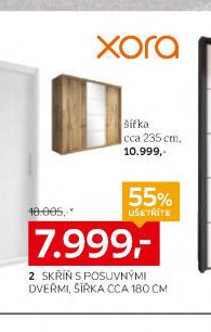 Skříň s posuvnými dveřmi, šířka cca 180 cm
