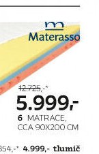 Matrace, cca 90x200 cm