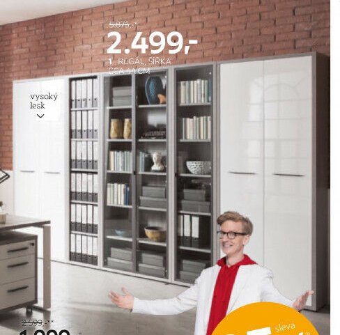 Regál, šířka cca 44 cm