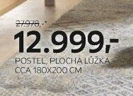 Postel, plocha lůžka cca 180x200 cm