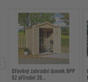 Dřevěný zahradní domek BPP 02 přírodní 20...