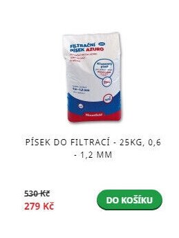 Písek do filtrací - 25kg, 0,6 - 1,2 mm