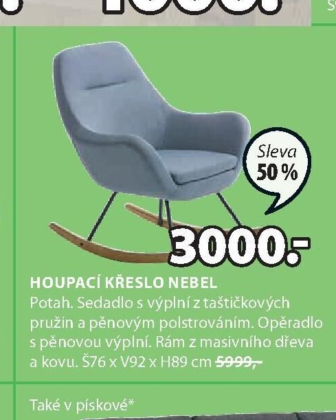 HOUPACÍ KŘESLO NEBEL
