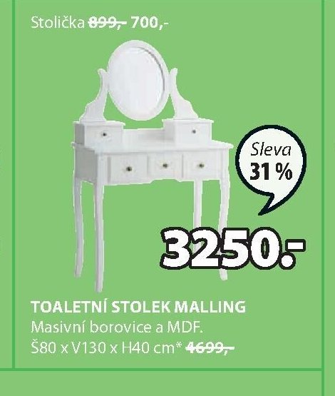 Toaletní stolek MALLING
