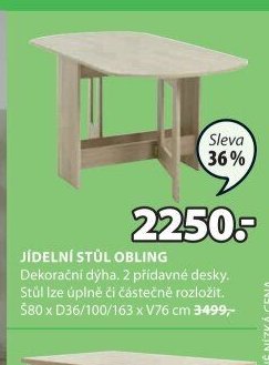 JÍDELNÍ STŮL OBLING
