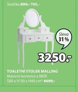 Toaletní stolek MALLING