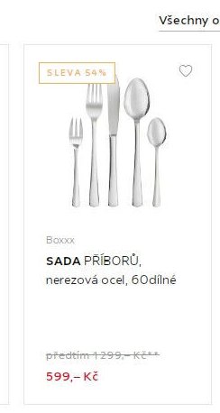 Boxxx SADA PŘÍBORŮ, nerezová ocel, 60dílné