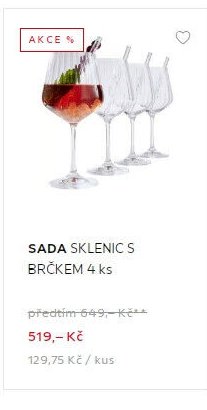 SADA SKLENIC S BRČKEM