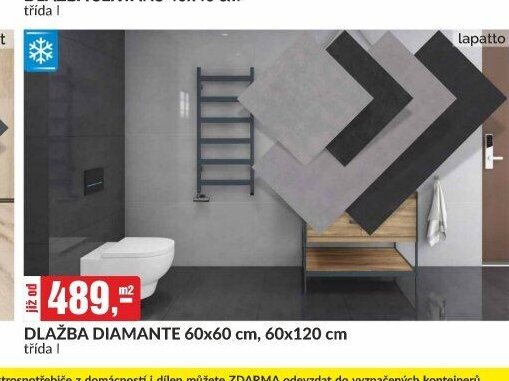 DLAŽBA DIAMANTE 60x60 cm, 60x120 cm