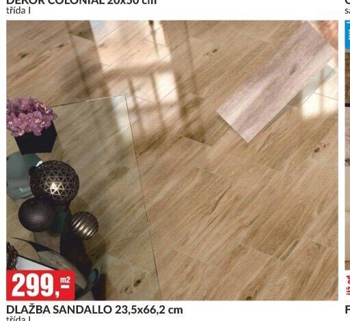 DLAŽBA SANDALLO 23,5x66,2 cm třída I