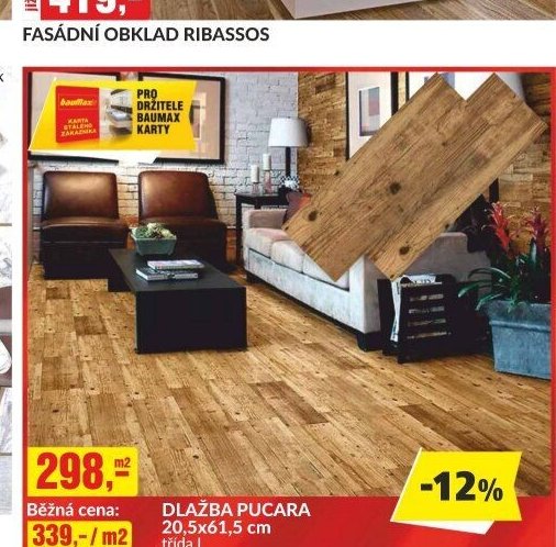 DLAŽBA PUCARA 20,5x61,5 cm třída I