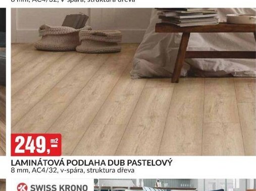 LAMINÁTOVÁ PODLAHA DUB PASTELOVÝ