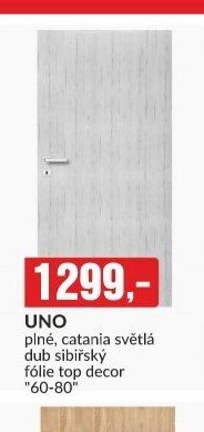 UNO plné, catania světlá dub sibiřský fólie top decor